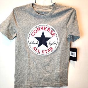 Converse Chuck Taylor All‎ Star Boy's T-Shirt Heather Dark Grey New NWT Size L